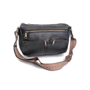 Geanta de dama, 5034, piele naturala, Neagra