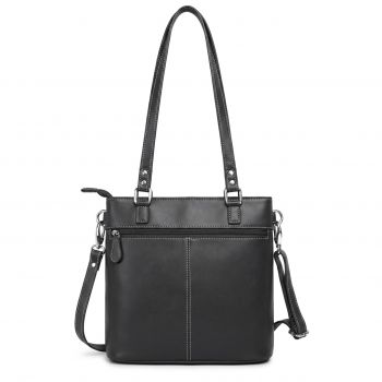 Geanta de dama, Anne GT3850, piele naturala, Negru