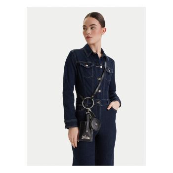 Geanta pentru telefon -  piele ecologica - neagra - One Size INTL