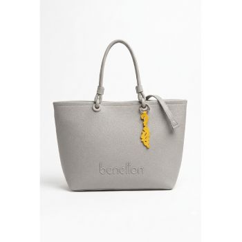 Geanta shopper de piele ecologica - Gri
