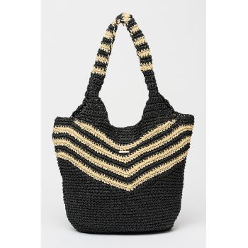 Geanta shopper Serenea - Negru/Bej