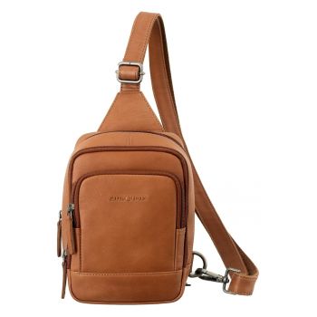 Geanta umar unisex piele naturala coniac 17 x 23 cm - Fiorentina -