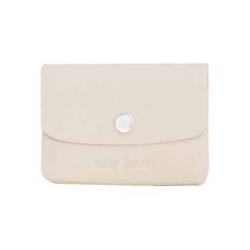 Portofel dama piele naturala crem 11 x 8 cm - Minimax -