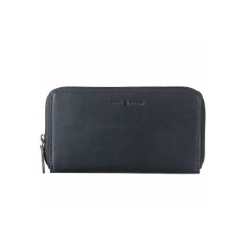 Portofel dama piele naturala negru 19.5 x 10.5 x 2.5 cm - Pure Black -