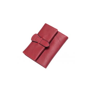 Portofel dama piele naturala premium - - Rosu visiniu