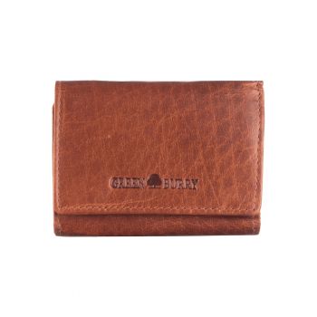 Portofel unisex piele naturala coniac 10 x 7 cm - House of Norway -