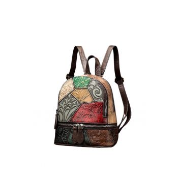 Rucsac dama -  IoSono - piele naturala - multicolor aleatoriu