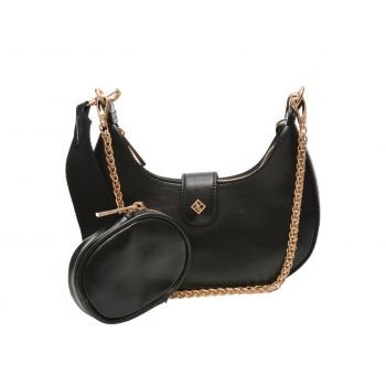 Geanta CALL IT SPRING neagra, MADELAINE 001, din piele ecologica