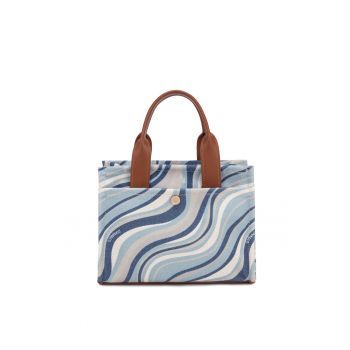 Geanta crossbody cu model valurit Astral - Albastru azur