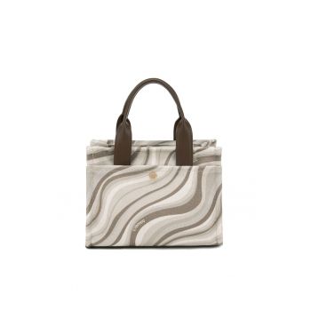 Geanta crossbody cu model valurit Astral - Maro taupe