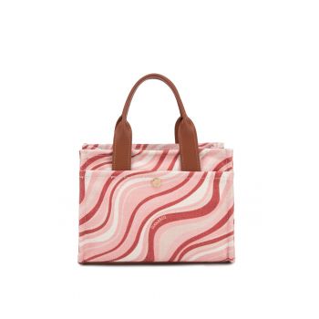 Geanta crossbody cu model valurit Astral - Roz