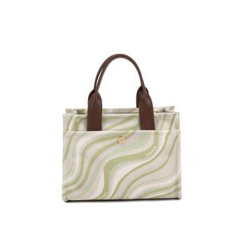 Geanta crossbody cu model valurit Astral - Verde deschis