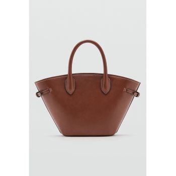 Geanta crossbody din piele ecologica - Caramel