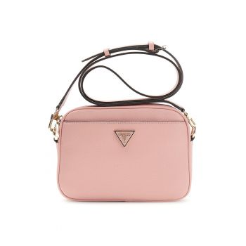 Geanta crossbody din piele ecologica cu bareta ajustabila - Roz pal