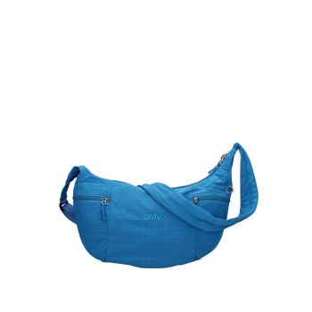 Geanta cu bareta de umar si broderie logo Astraea Elite - Albastru inchis