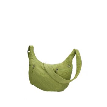 Geanta cu bareta de umar si broderie logo Astraea Elite - Verde