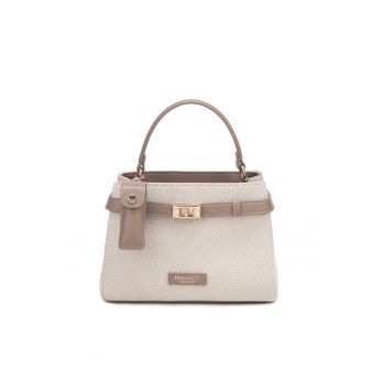 Geanta cu maner - bareta si etui detasabil Elora Nova - Maro taupe/Bej