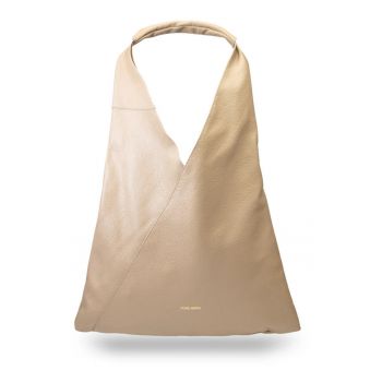 Geanta dama din piele naturala Camelia - Maro taupe