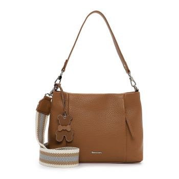 Geanta de piele ecolgoica cu bareta ajustabila - Caramel