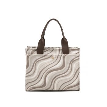 Geanta de umar cu model Arbora Nova - Maro taupe