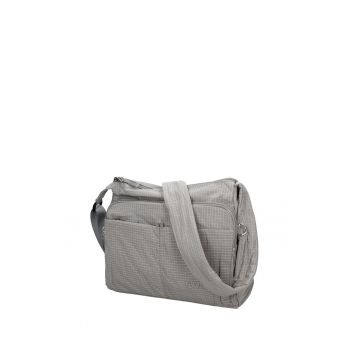 Geanta din textil cu bareta ajustabila de umar Novara Chic - Gri inchis