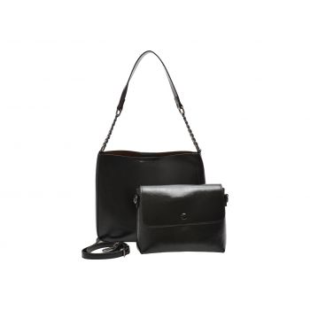 Geanta FLAVIA PASSINI neagra, 2620, din piele ecologica