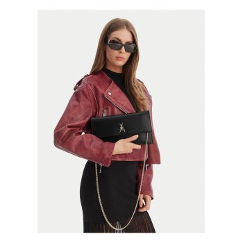 Geanta  piele naturala - neagra - One Size INTL - cu sac de protectie inclus