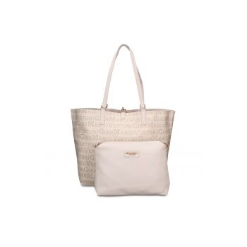 Geanta shopper de piele ecologica cu etui detasabil Valoria Chic - Bej deschis