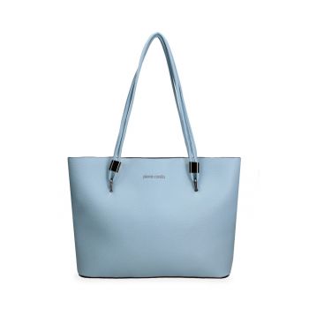 Geanta shopper din piele ecologica Seraphina - Albastru stins