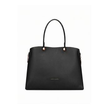 Geanta shopper din piele ecologica Silvana - Negru