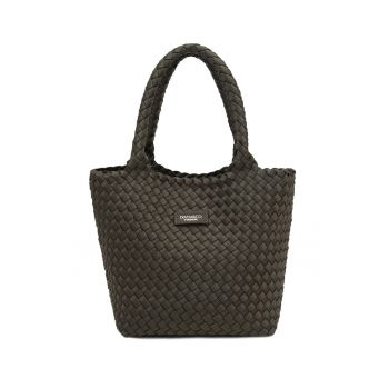 Geanta shopper tesuta Celeste - Verde masliniu inchis