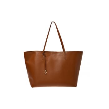Geanta shopper uni din piele - Maro
