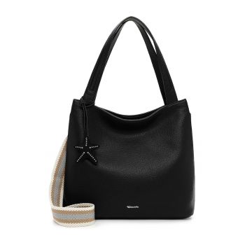 Geanta tote cu doua compartimente - Negru