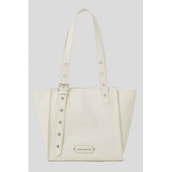 Geanta tote de piele - Alb murdar