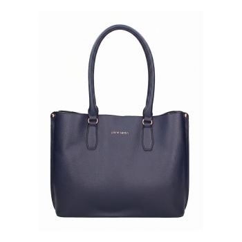 Geanta tote din piele ecologica cu bareta aditionala Elora - Bleumarin