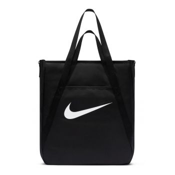 Geanta tote sport cu imprimeu logo - Alb/Negru