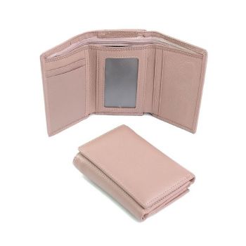 Portofel dama, 6600-16, piele naturala, Roz pudrat