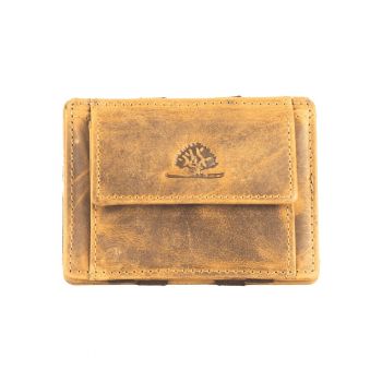 Portofel dama piele naturala 10.5 x 7.5 x 1.5 cm - Vintage RFID - - Bej