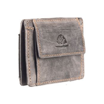 Portofel dama piele naturala 10.5 x 7.5 x 1.5 cm - Vintage RFID - - Gri