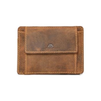 Portofel dama piele naturala 10.5 x 7.5 x 1.5 cm - Vintage RFID - - Maro