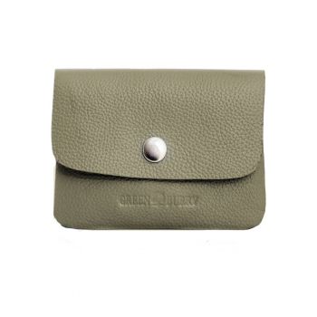 Portofel dama piele naturala 11 x 8 - Minimax - wqfwq - Verde - 11 x 8 x 2.5 cm