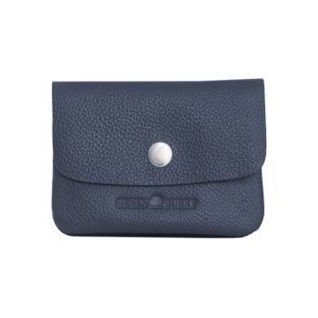 Portofel dama piele naturala bleumarin 11 x 8 cm - Minimax -