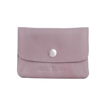 Portofel dama piele naturala lila 11 x 8 cm - Minimax -