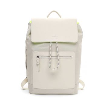 Rucsac cu barete dublate de umar - Verde lime/Bej deschis