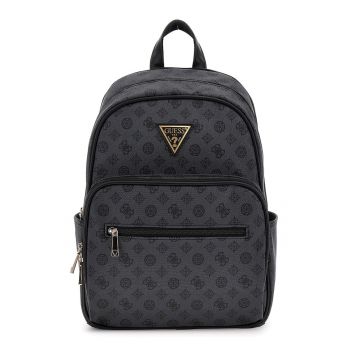 Rucsac cu buzunar exterior si model Berta - Gri carbune