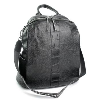 Rucsac dama, 21-17, piele naturala, Negru