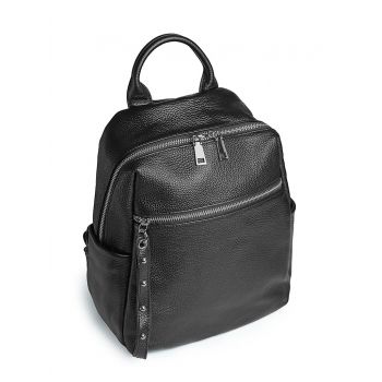 Rucsac dama, 8005, piele naturala, Negru