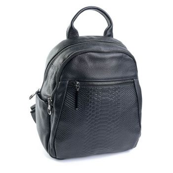 Rucsac dama, 8127, piele naturala, Negru