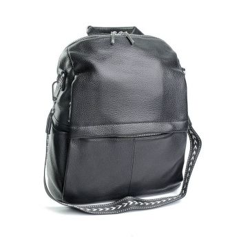 Rucsac dama, 900112, piele naturala, Negru