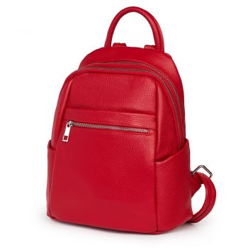 Rucsac dama din piele Jonathan rosu